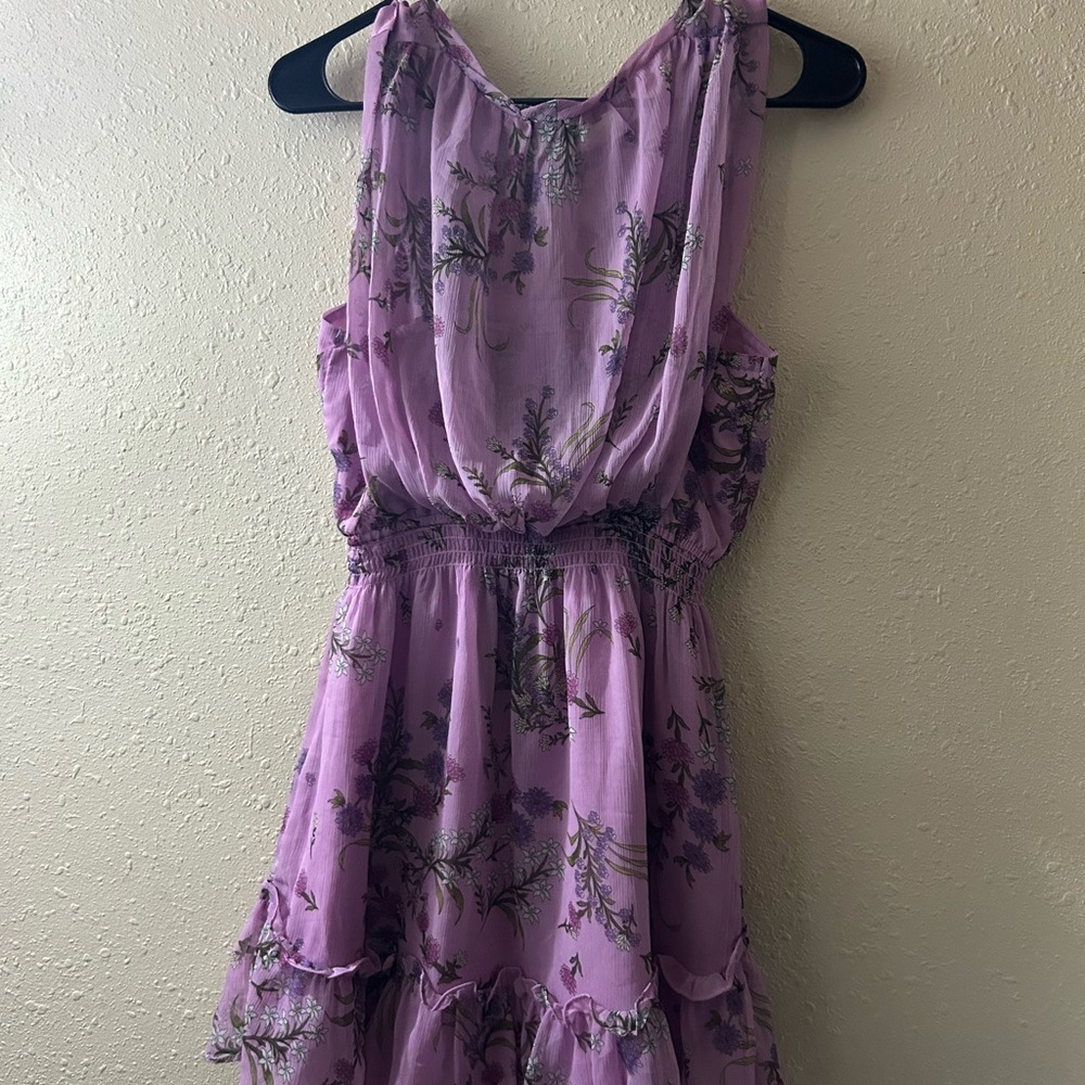 Steve Madden Purple Floral Midi Dress